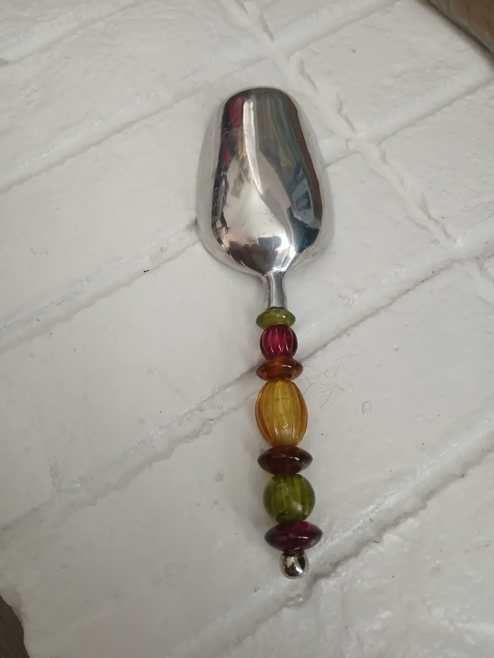 Vintage‎ Pier 1 Imports Ice-Cream Scoop  Multi-Colored Jeweled Handle